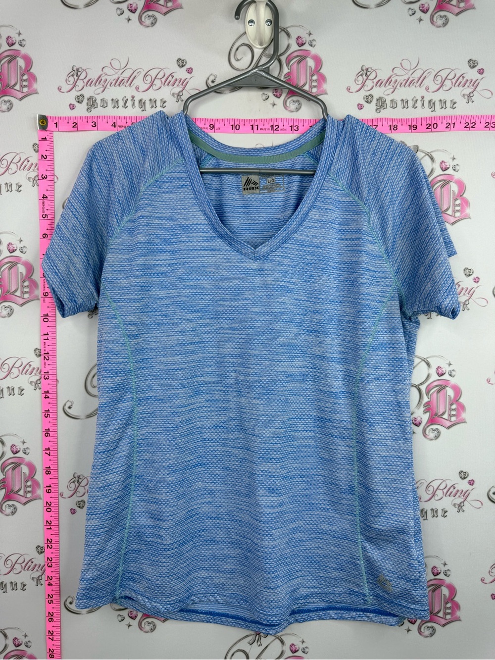 RBX Women’s Blue Short Sleeve V-Neck Athletic Tee